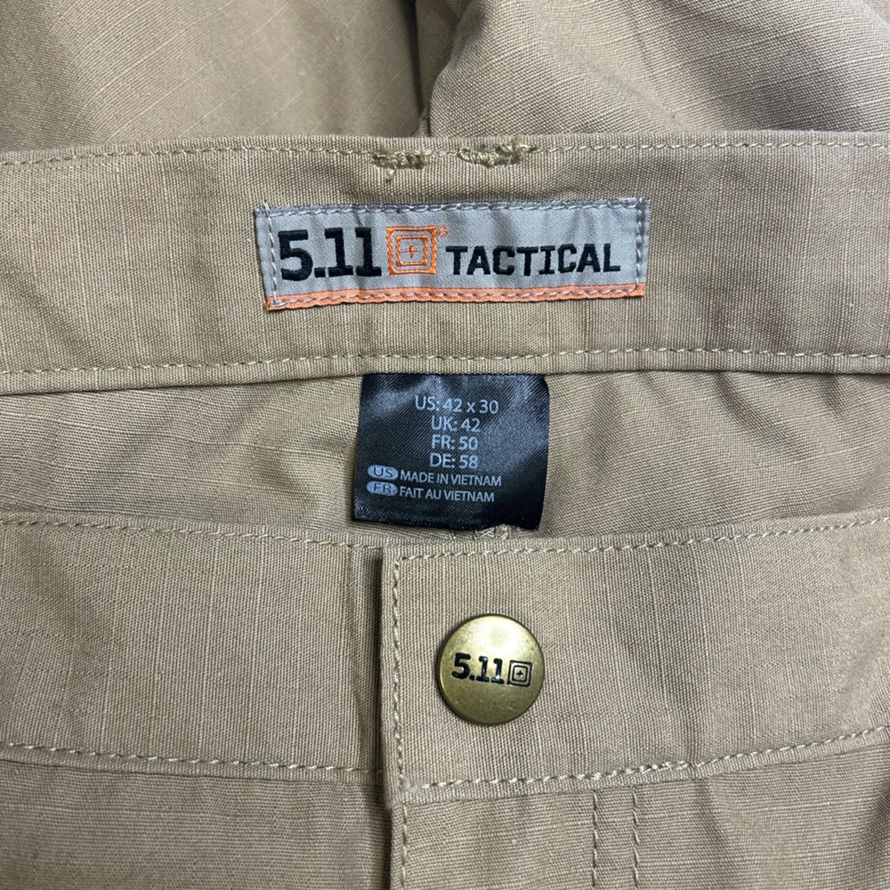 5.11 Tactical Tan Cargo Pants.Mens 42x30. SKU A22 - Picture 3 of 4